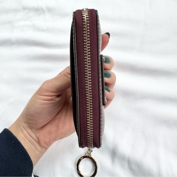 Kate Spade zippered wallet key pouch - burgundy - Picture 4 of 5